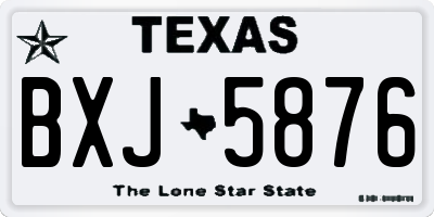 TX license plate BXJ5876