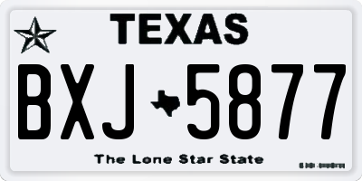 TX license plate BXJ5877