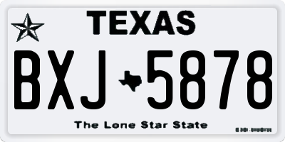 TX license plate BXJ5878