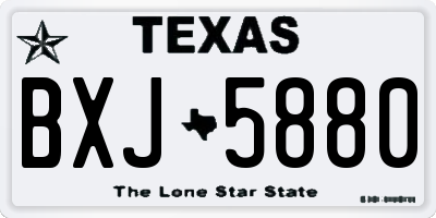 TX license plate BXJ5880