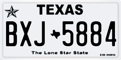 TX license plate BXJ5884