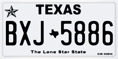TX license plate BXJ5886