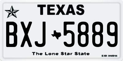 TX license plate BXJ5889