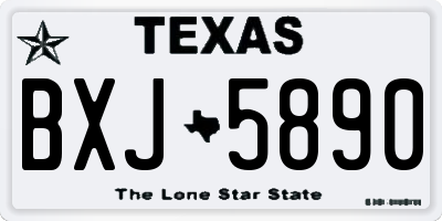TX license plate BXJ5890