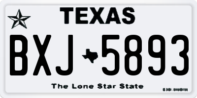 TX license plate BXJ5893