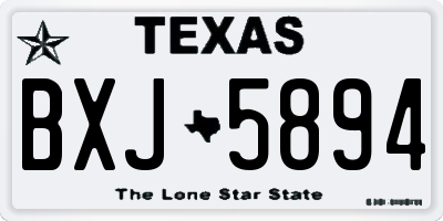 TX license plate BXJ5894