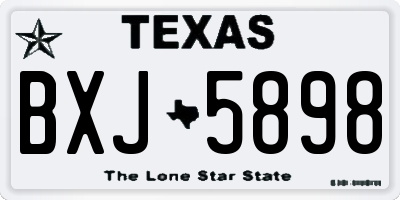 TX license plate BXJ5898