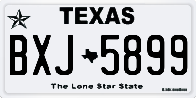 TX license plate BXJ5899