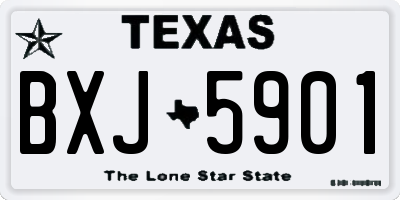 TX license plate BXJ5901