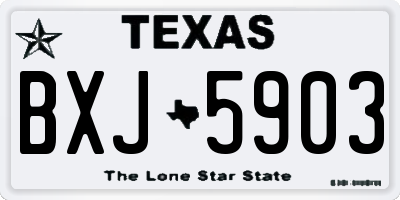 TX license plate BXJ5903