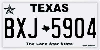TX license plate BXJ5904
