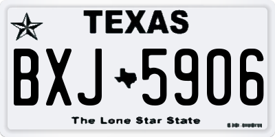 TX license plate BXJ5906