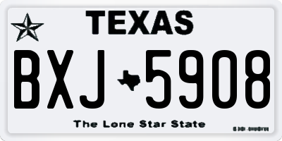 TX license plate BXJ5908