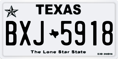 TX license plate BXJ5918