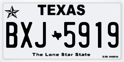 TX license plate BXJ5919
