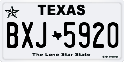 TX license plate BXJ5920