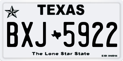TX license plate BXJ5922