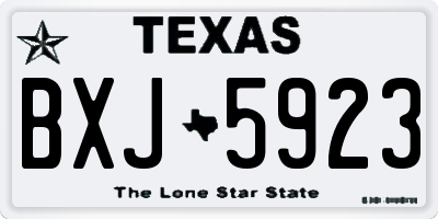 TX license plate BXJ5923