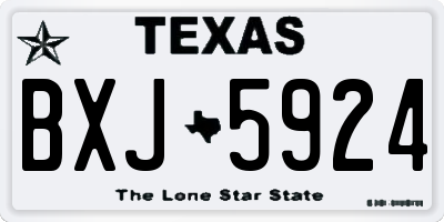 TX license plate BXJ5924