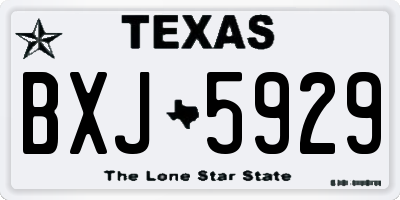 TX license plate BXJ5929