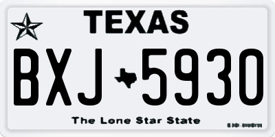 TX license plate BXJ5930