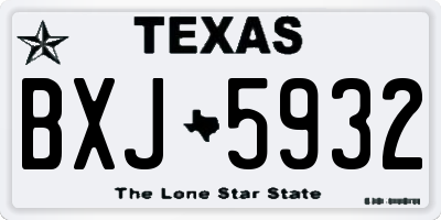 TX license plate BXJ5932