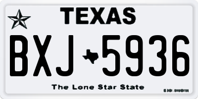 TX license plate BXJ5936