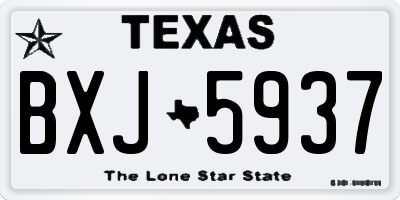 TX license plate BXJ5937