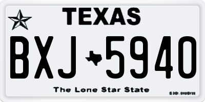 TX license plate BXJ5940