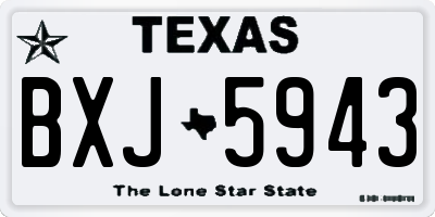 TX license plate BXJ5943