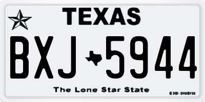 TX license plate BXJ5944