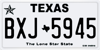 TX license plate BXJ5945