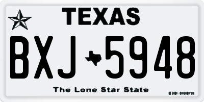 TX license plate BXJ5948