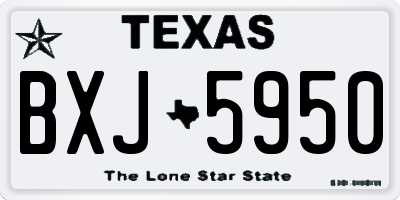 TX license plate BXJ5950
