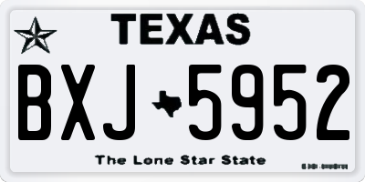 TX license plate BXJ5952