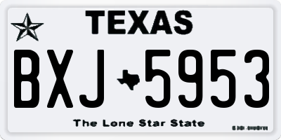 TX license plate BXJ5953