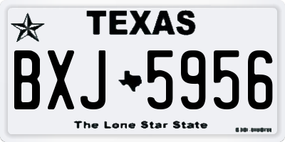 TX license plate BXJ5956
