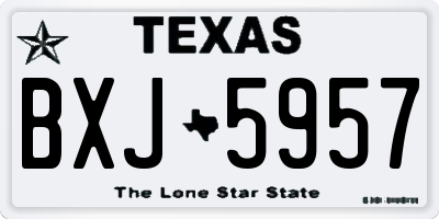 TX license plate BXJ5957