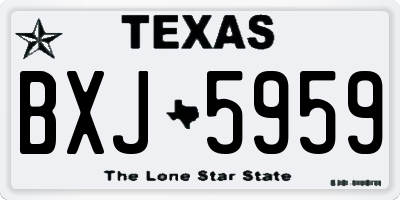 TX license plate BXJ5959