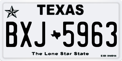 TX license plate BXJ5963