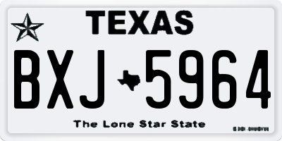 TX license plate BXJ5964