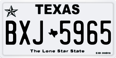TX license plate BXJ5965