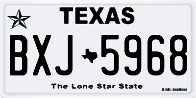 TX license plate BXJ5968