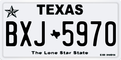 TX license plate BXJ5970