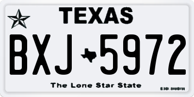 TX license plate BXJ5972