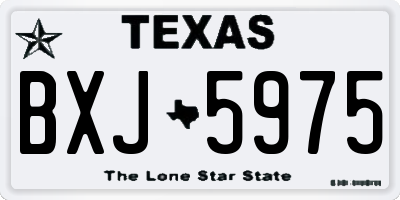 TX license plate BXJ5975