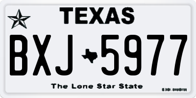 TX license plate BXJ5977