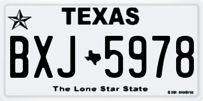 TX license plate BXJ5978