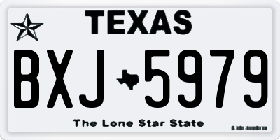 TX license plate BXJ5979