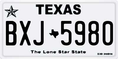 TX license plate BXJ5980